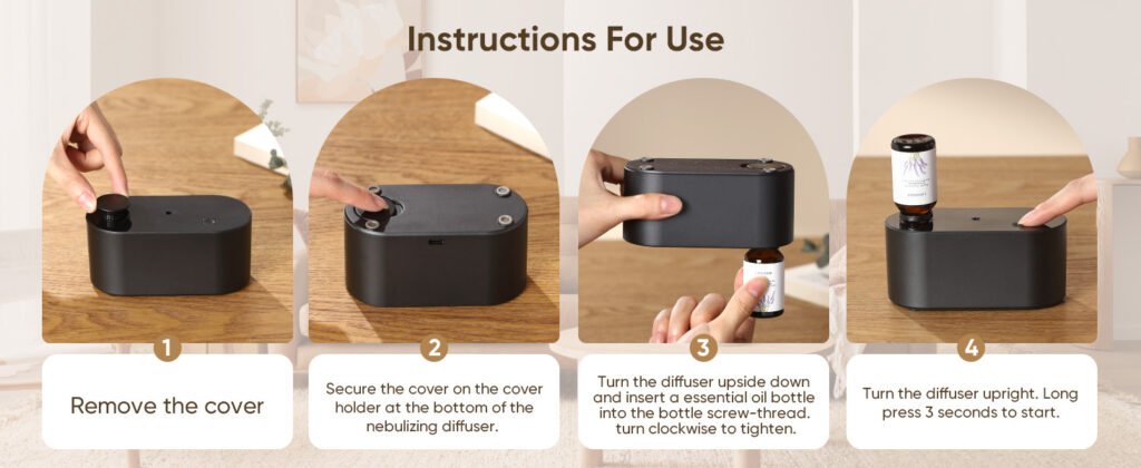 Waterless Diffuser for Essential Oil Nebulizer